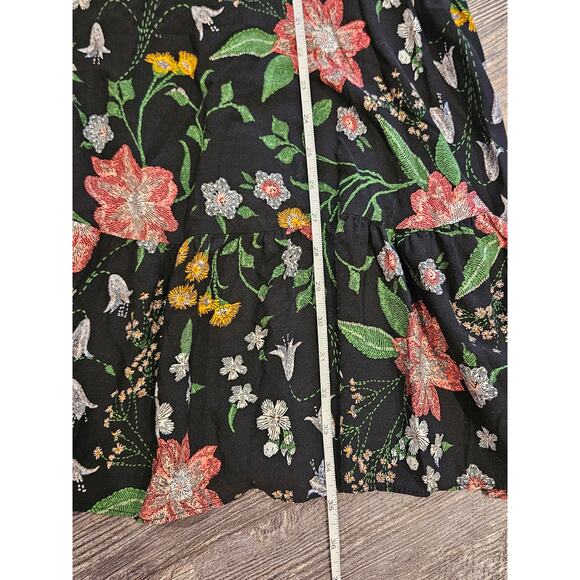 Old navy xl womens floral mini sundress black flirty feminine garden - Picture 5 of 6